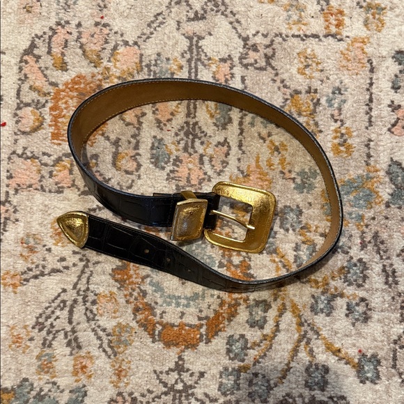 Streets Ahead Accessories - Streets Ahead  Black and Gold Women's Belt M
